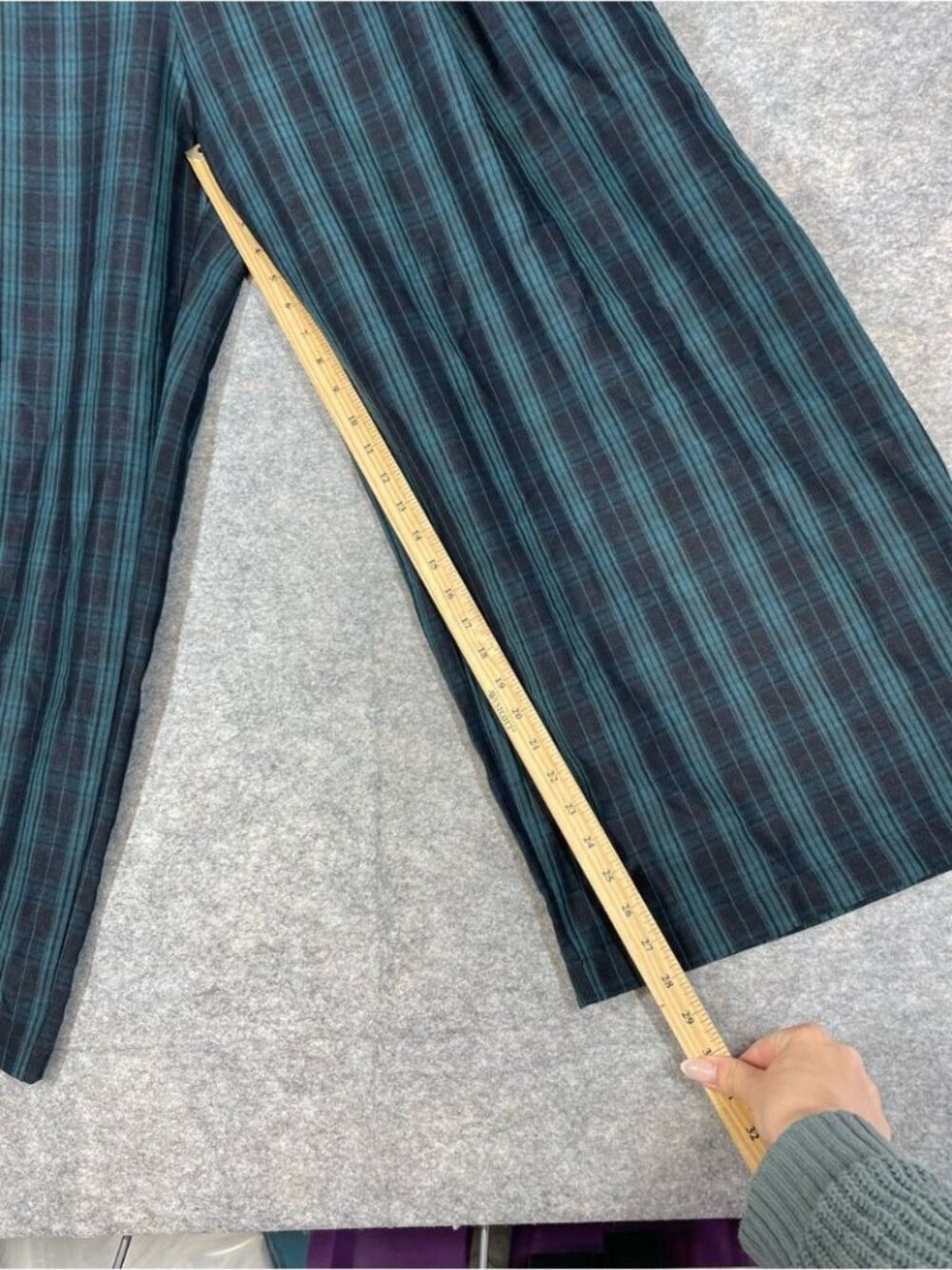 Cider Plaid Wide Leg Pants Blue Black 4XL Grunge Y2K Streetwear Academia Relaxed - Picture 6 of 15